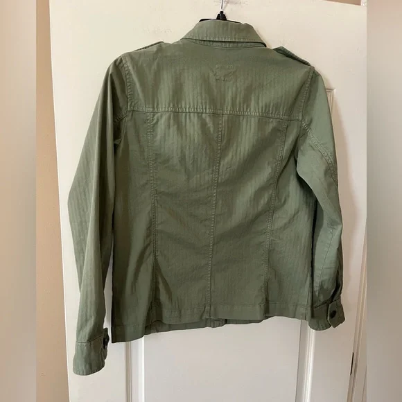 GAP Olive Green Cotton Women's Long Sleeve Jacket Size Medium - Picture 4 of 16